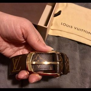 Authentic Louis Vuitton Monogram Belt - Size 32